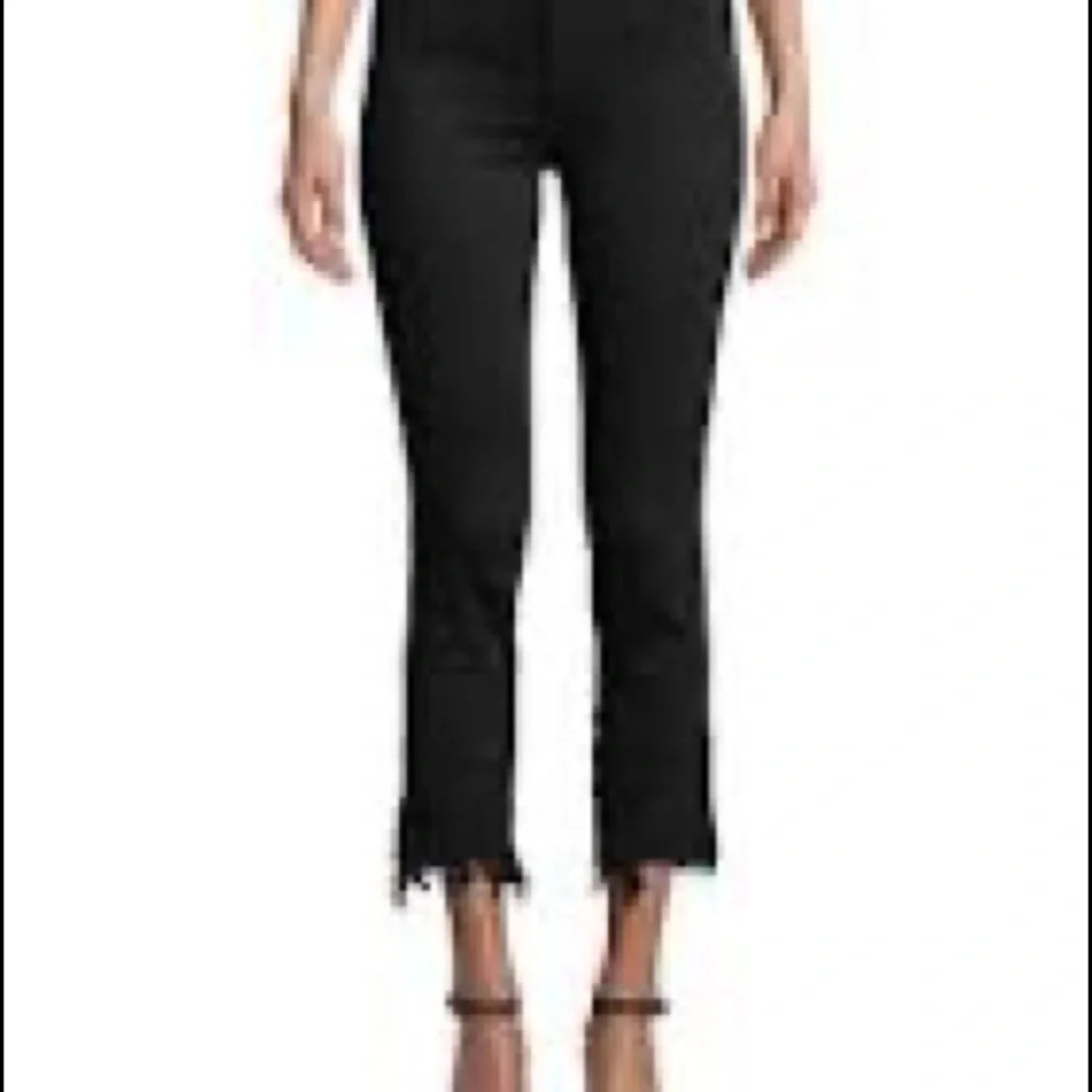 J Brand RUBY HIGH RISE CROPPED CIGARETTE JEANS - BLACK LACE Size 24X26